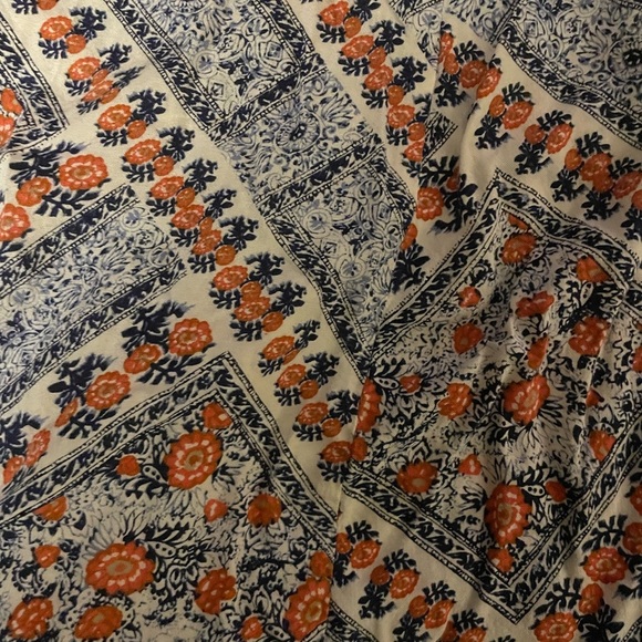 BOCA BAY ABOVE MIDI SKIRT SIZE L Navy Orange Boho - Picture 2 of 10